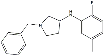 1-benzyl-N-(2-fluoro-5-methylphenyl)pyrrolidin-3-amine Struktur