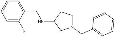 1-benzyl-N-[(2-fluorophenyl)methyl]pyrrolidin-3-amine Struktur