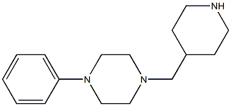 1-phenyl-4-(piperidin-4-ylmethyl)piperazine Struktur