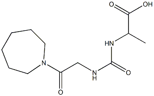 2-({[2-(azepan-1-yl)-2-oxoethyl]carbamoyl}amino)propanoic acid Struktur