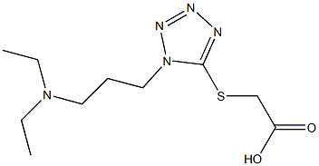 2-({1-[3-(diethylamino)propyl]-1H-1,2,3,4-tetrazol-5-yl}sulfanyl)acetic acid Struktur