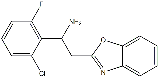 2-(1,3-benzoxazol-2-yl)-1-(2-chloro-6-fluorophenyl)ethan-1-amine Struktur