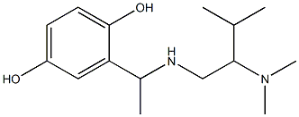 2-(1-{[2-(dimethylamino)-3-methylbutyl]amino}ethyl)benzene-1,4-diol Struktur