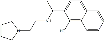 2-(1-{[2-(pyrrolidin-1-yl)ethyl]amino}ethyl)naphthalen-1-ol Struktur