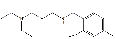 2-(1-{[3-(diethylamino)propyl]amino}ethyl)-5-methylphenol Struktur