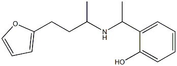 2-(1-{[4-(furan-2-yl)butan-2-yl]amino}ethyl)phenol Struktur