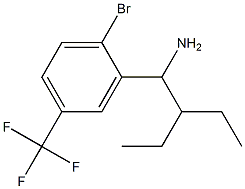 2-(1-amino-2-ethylbutyl)-1-bromo-4-(trifluoromethyl)benzene Struktur