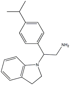 2-(2,3-dihydro-1H-indol-1-yl)-2-[4-(propan-2-yl)phenyl]ethan-1-amine Struktur