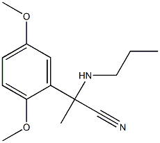 2-(2,5-dimethoxyphenyl)-2-(propylamino)propanenitrile Struktur