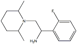 2-(2,6-dimethylpiperidin-1-yl)-1-(2-fluorophenyl)ethanamine Struktur