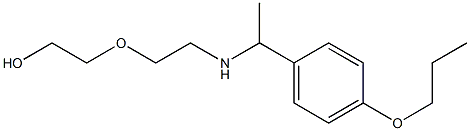 2-(2-{[1-(4-propoxyphenyl)ethyl]amino}ethoxy)ethan-1-ol Struktur