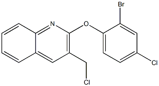 2-(2-bromo-4-chlorophenoxy)-3-(chloromethyl)quinoline Struktur