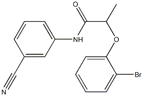 2-(2-bromophenoxy)-N-(3-cyanophenyl)propanamide Struktur