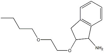 2-(2-butoxyethoxy)-2,3-dihydro-1H-inden-1-amine Struktur