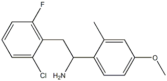 2-(2-chloro-6-fluorophenyl)-1-(4-methoxy-2-methylphenyl)ethan-1-amine Struktur