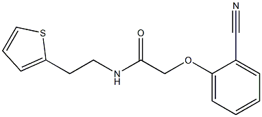 2-(2-cyanophenoxy)-N-(2-thien-2-ylethyl)acetamide Struktur