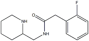 2-(2-fluorophenyl)-N-(piperidin-2-ylmethyl)acetamide Struktur