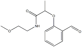 2-(2-formylphenoxy)-N-(2-methoxyethyl)propanamide Struktur