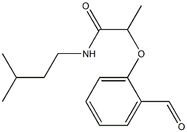 2-(2-formylphenoxy)-N-(3-methylbutyl)propanamide Struktur