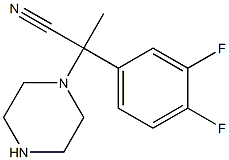 2-(3,4-difluorophenyl)-2-(piperazin-1-yl)propanenitrile Struktur