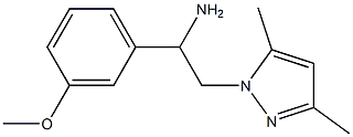 2-(3,5-dimethyl-1H-pyrazol-1-yl)-1-(3-methoxyphenyl)ethanamine Struktur