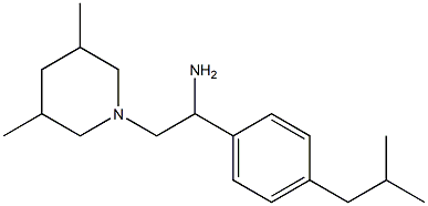 2-(3,5-dimethylpiperidin-1-yl)-1-[4-(2-methylpropyl)phenyl]ethan-1-amine Struktur