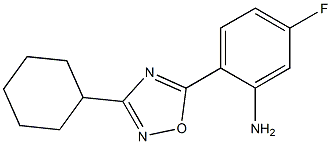 2-(3-cyclohexyl-1,2,4-oxadiazol-5-yl)-5-fluoroaniline Struktur