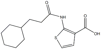 2-(3-cyclohexylpropanamido)thiophene-3-carboxylic acid Struktur