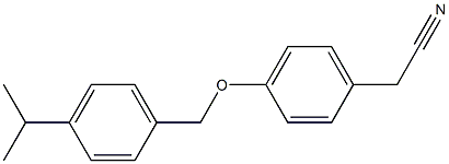 2-(4-{[4-(propan-2-yl)phenyl]methoxy}phenyl)acetonitrile Struktur