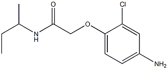 2-(4-amino-2-chlorophenoxy)-N-(sec-butyl)acetamide Struktur