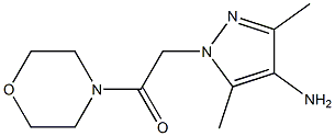 2-(4-amino-3,5-dimethyl-1H-pyrazol-1-yl)-1-(morpholin-4-yl)ethan-1-one Struktur