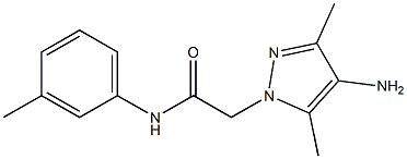 2-(4-amino-3,5-dimethyl-1H-pyrazol-1-yl)-N-(3-methylphenyl)acetamide Struktur