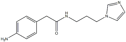 2-(4-aminophenyl)-N-[3-(1H-imidazol-1-yl)propyl]acetamide Struktur