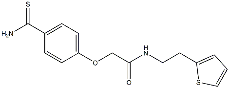 2-(4-carbamothioylphenoxy)-N-[2-(thiophen-2-yl)ethyl]acetamide Struktur