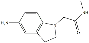 2-(5-amino-2,3-dihydro-1H-indol-1-yl)-N-methylacetamide Struktur