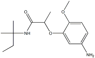 2-(5-amino-2-methoxyphenoxy)-N-(2-methylbutan-2-yl)propanamide Struktur