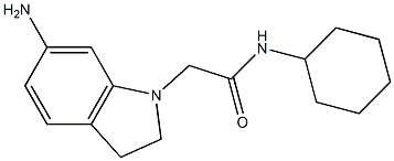 2-(6-amino-2,3-dihydro-1H-indol-1-yl)-N-cyclohexylacetamide Struktur