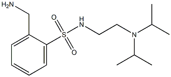 2-(aminomethyl)-N-{2-[bis(propan-2-yl)amino]ethyl}benzene-1-sulfonamide Struktur