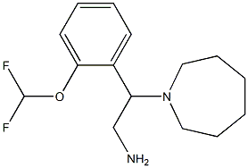 2-(azepan-1-yl)-2-[2-(difluoromethoxy)phenyl]ethan-1-amine Struktur