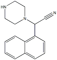 2-(naphthalen-1-yl)-2-(piperazin-1-yl)acetonitrile Struktur