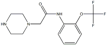 2-(piperazin-1-yl)-N-[2-(trifluoromethoxy)phenyl]acetamide Struktur