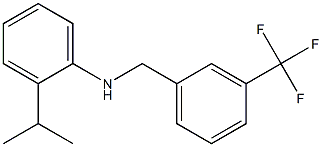 2-(propan-2-yl)-N-{[3-(trifluoromethyl)phenyl]methyl}aniline Struktur