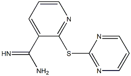 2-(pyrimidin-2-ylsulfanyl)pyridine-3-carboximidamide Struktur