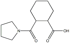 2-(pyrrolidin-1-ylcarbonyl)cyclohexanecarboxylic acid Struktur