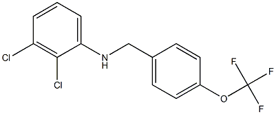 2,3-dichloro-N-{[4-(trifluoromethoxy)phenyl]methyl}aniline Struktur