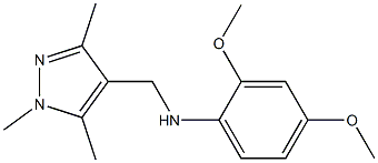 2,4-dimethoxy-N-[(1,3,5-trimethyl-1H-pyrazol-4-yl)methyl]aniline Struktur