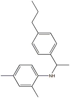 2,4-dimethyl-N-[1-(4-propylphenyl)ethyl]aniline Struktur