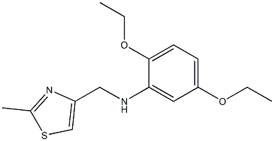 2,5-diethoxy-N-[(2-methyl-1,3-thiazol-4-yl)methyl]aniline Struktur