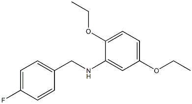 2,5-diethoxy-N-[(4-fluorophenyl)methyl]aniline Struktur