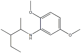 2,5-dimethoxy-N-(3-methylpentan-2-yl)aniline Struktur